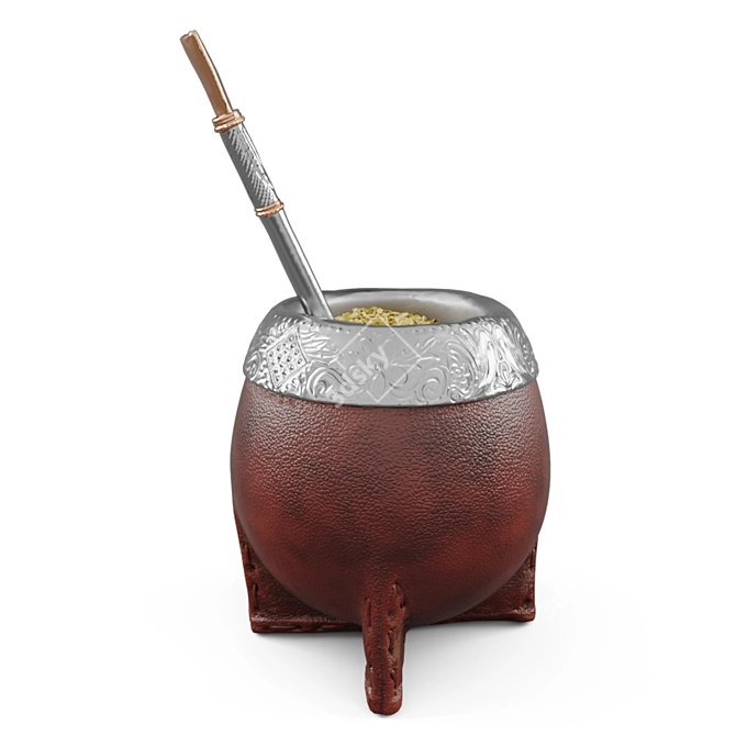 South American Yerba Mate Drink 3D model image 13