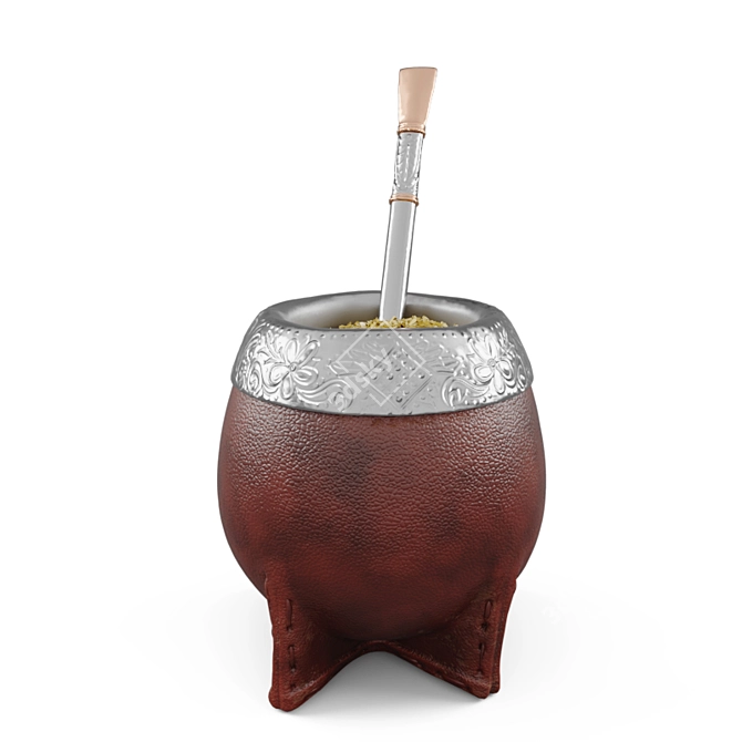 South American Yerba Mate Drink 3D model image 16