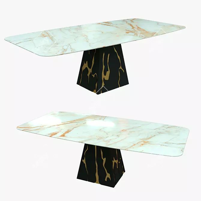 Elegant Porcelain Table 3D model image 1