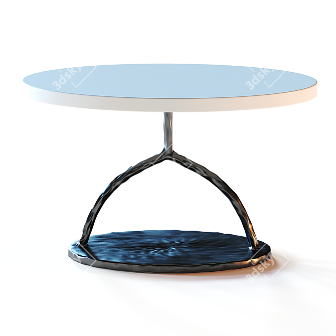 Modern Elegance: Holly Hunt Fer Side Table 3D model image 1