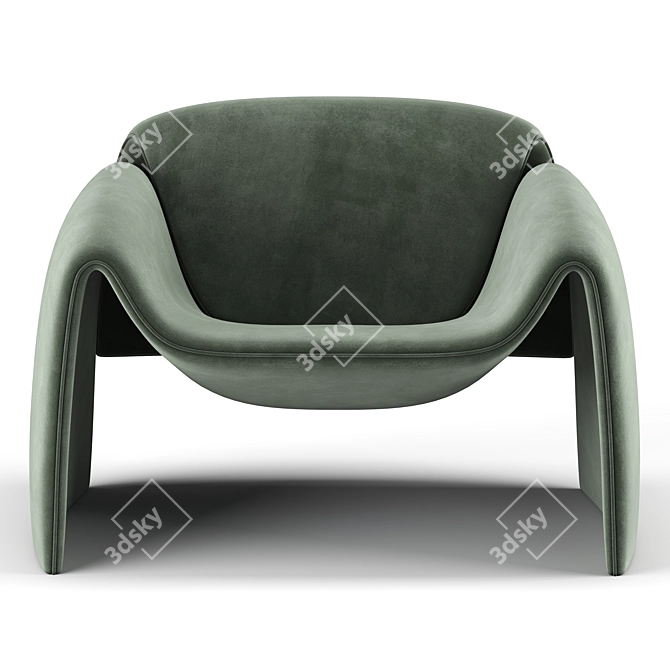 Elegant Comfort in LE CLUB Armchair 3D model image 2