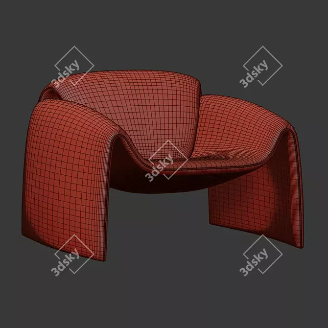 Elegant Comfort in LE CLUB Armchair 3D model image 4