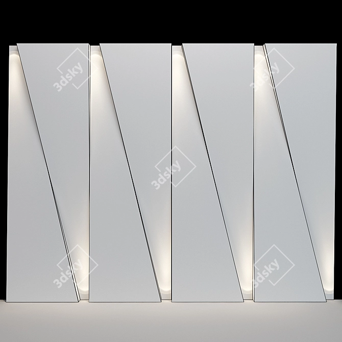 Elegant Panel Set 110: Stylish Decor for Your Space 3D model image 3