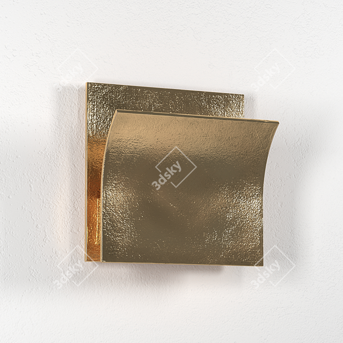 Elegant Brass Peel Sconce 3D model image 1