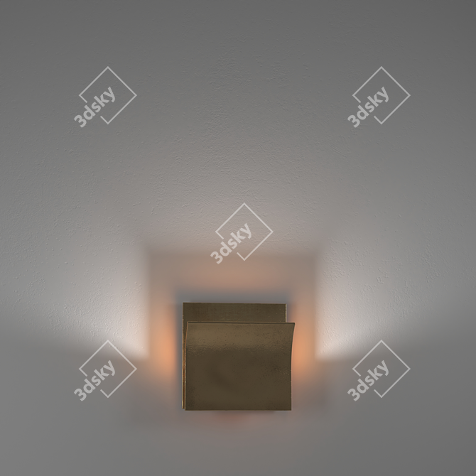 Elegant Brass Peel Sconce 3D model image 3