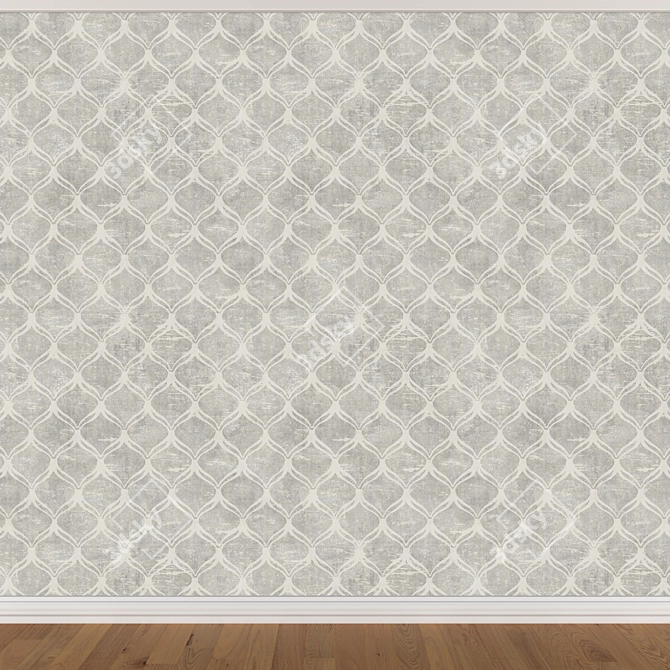 Title: Seamless Wallpaper Set in 3 Colors 3D model image 2