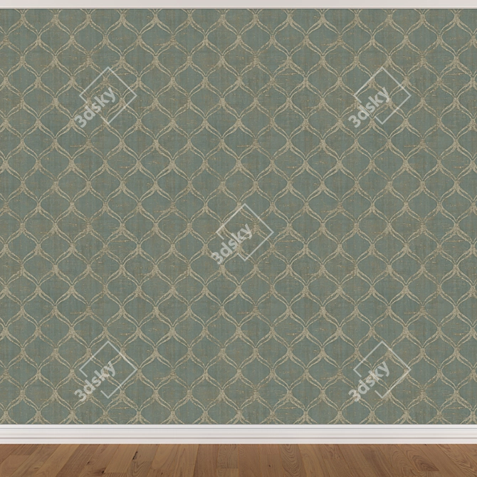 Title: Seamless Wallpaper Set in 3 Colors 3D model image 4