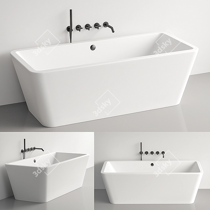 Luxury Azzurra Build Freestanding Bath 3D model image 1