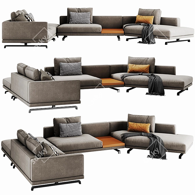 Modern Sectional Sofa by Molteni & C 3D model image 2