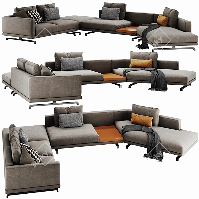 Modern Sectional Sofa by Molteni & C 3D model image 3