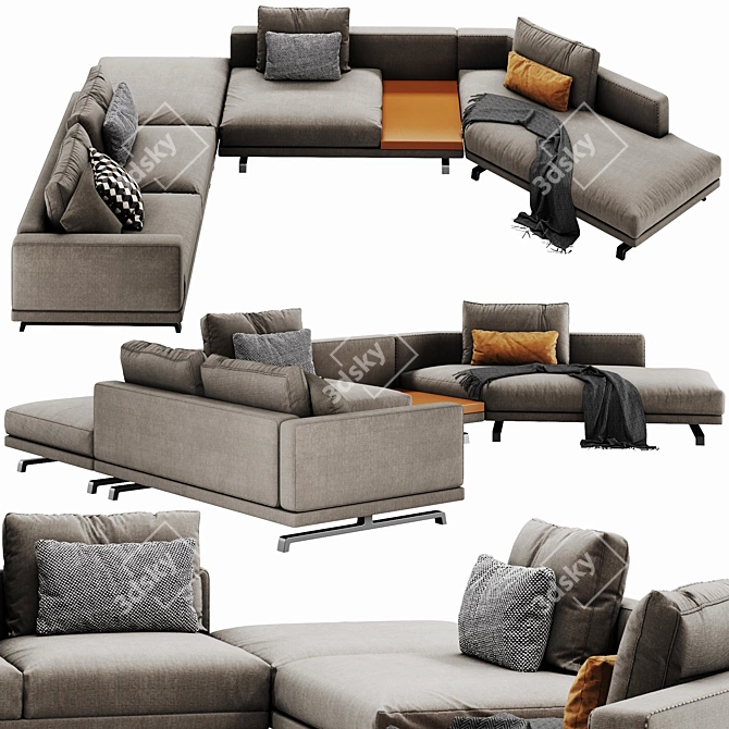 Modern Sectional Sofa by Molteni & C 3D model image 5