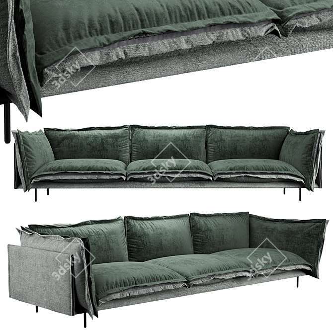 Versa 3-Seater Reversible Sofa 3D model image 1