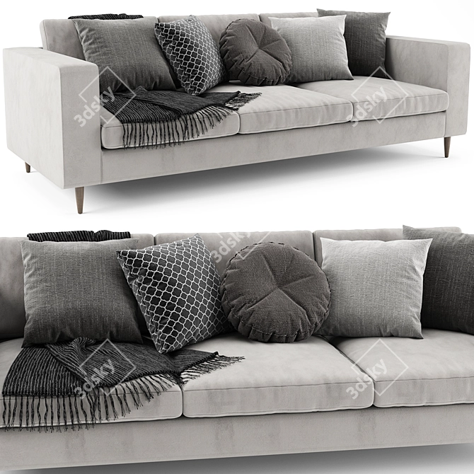 BoConcept Indivi 3 Seater Sofa 3D model image 2