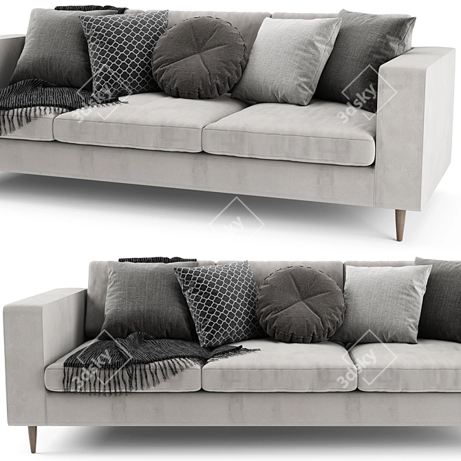 BoConcept Indivi 3 Seater Sofa 3D model image 3