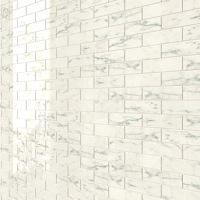 Elegant Marble Mosaic Collection 3D model image 2