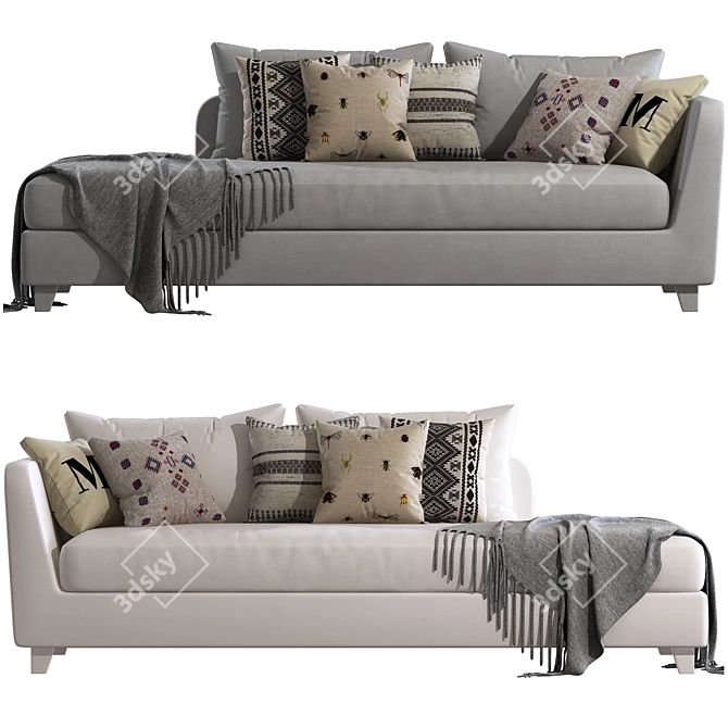 VICTOR Modern Couch - Stylish and Comfortable 3D model image 2