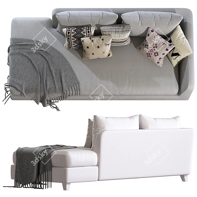 VICTOR Modern Couch - Stylish and Comfortable 3D model image 3