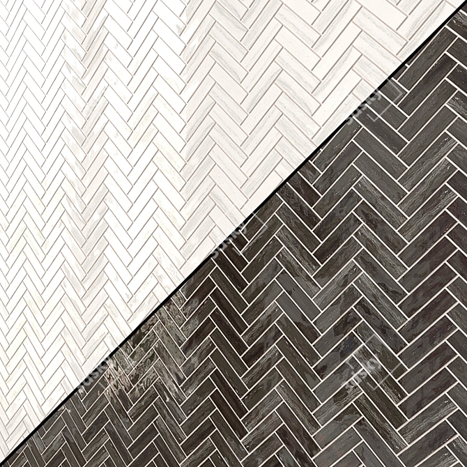 Highland Mosaic Collection: Beige, Cocoa, Dark Greige, Greige, White & Black 3D model image 3