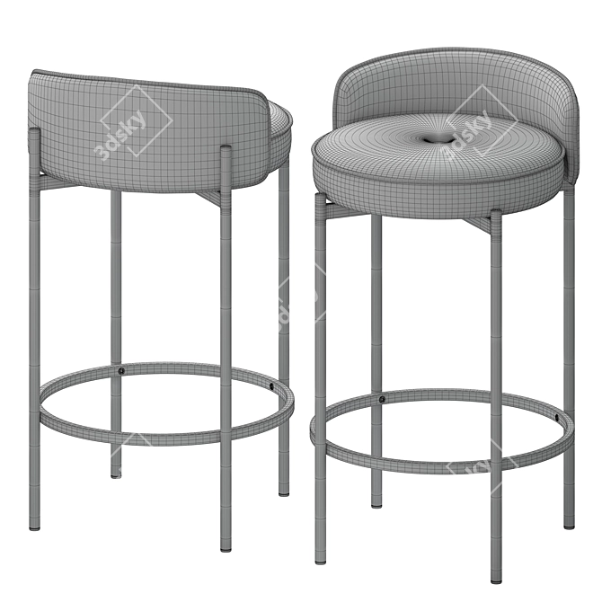 Elegant Temple Meads Counter Stool 3D model image 5