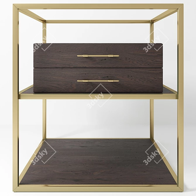 Elegant 50cm GRAND Bedside Table 3D model image 5