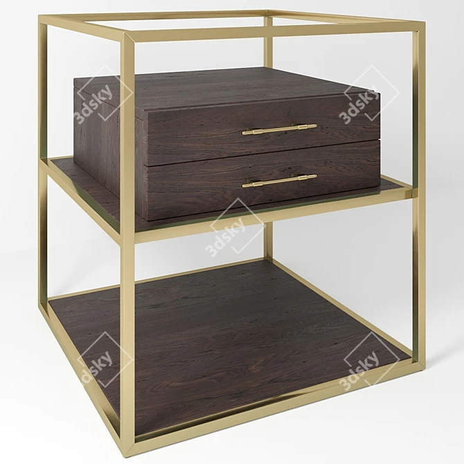 Elegant 50cm GRAND Bedside Table 3D model image 6