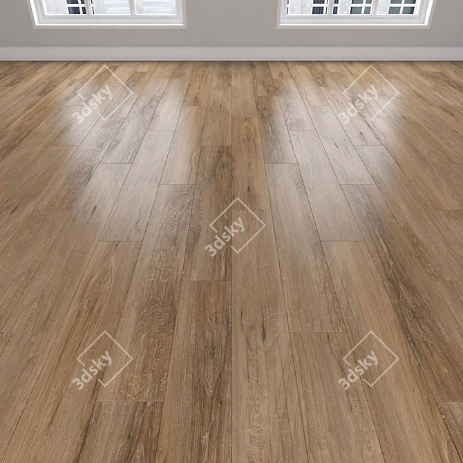 Oak Parquet: Herringbone, Linear, Chevron 3D model image 2