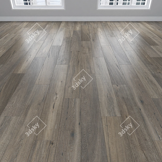 Oak Parquet: Herringbone, Linear & Chevron 3D model image 2