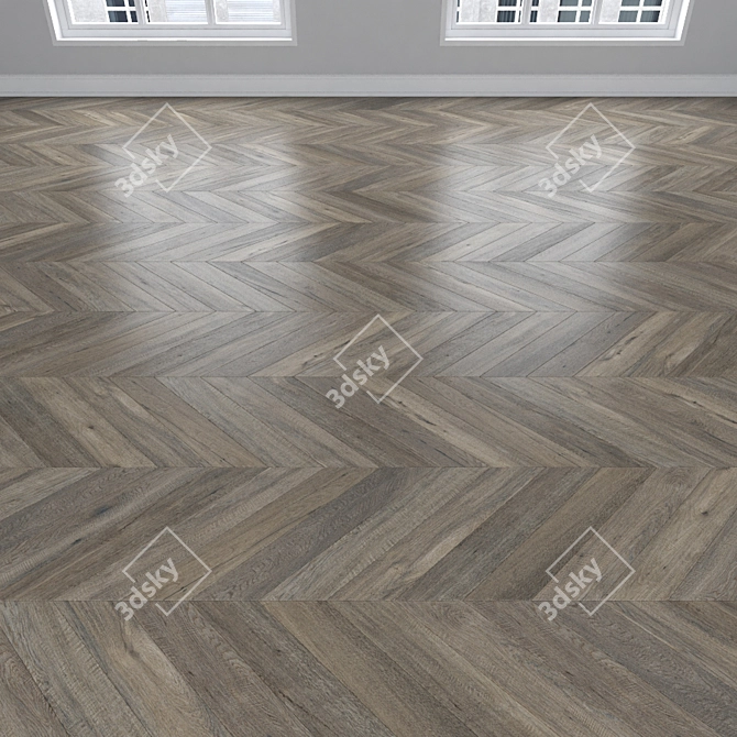 Oak Parquet: Herringbone, Linear & Chevron 3D model image 4