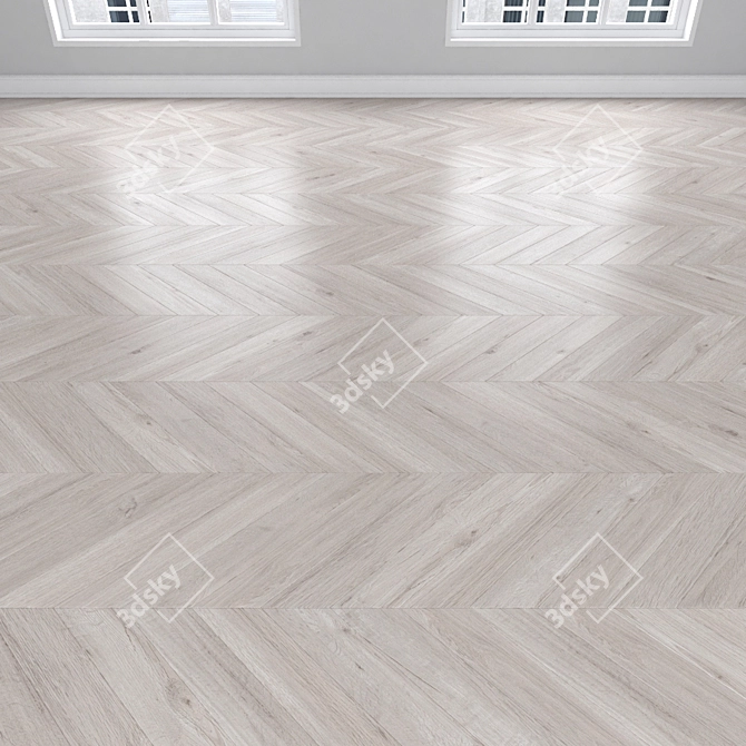 Oak Parquet: Herringbone, Linear, Chevron 3D model image 4