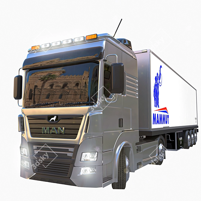 2015 MAN-Truck 3D Model 3D model image 1