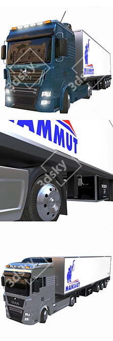 2015 MAN-Truck 3D Model 3D model image 4