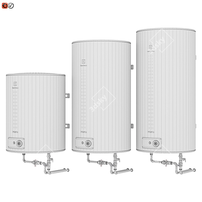 Electrolux EWH Interio Water Heater Set 3D model image 3