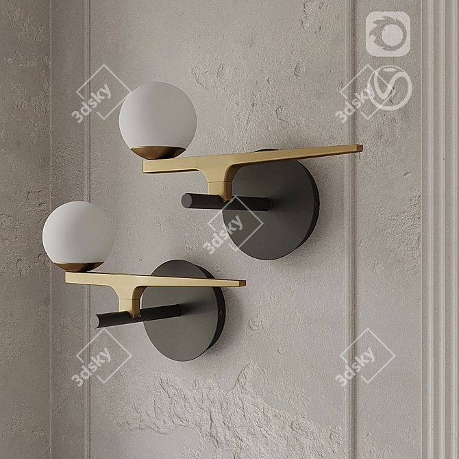 Bird-Inspired Wall Lamp: Lampatron Randy 3D model image 2