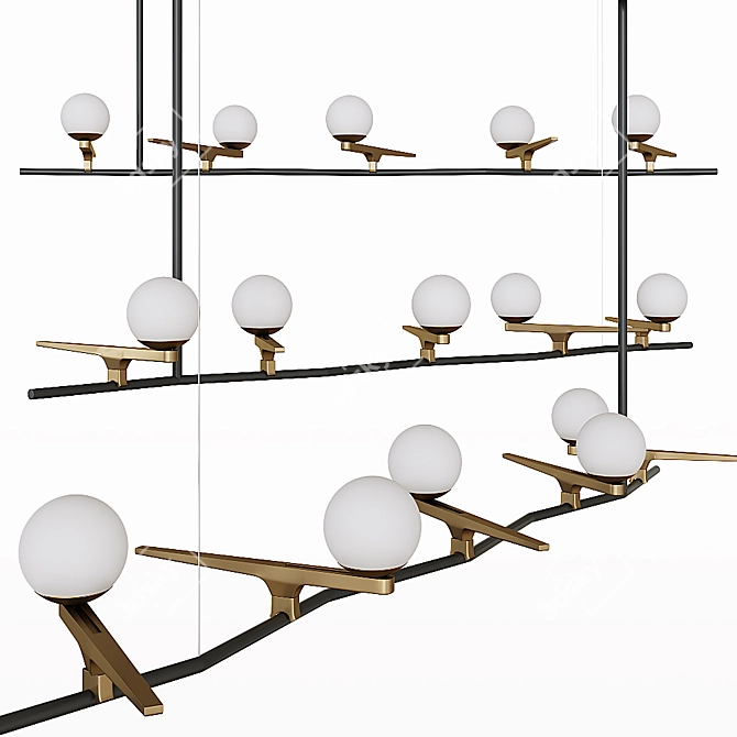 Modern Hanging Lamp: Lampatron Randy 3D model image 1