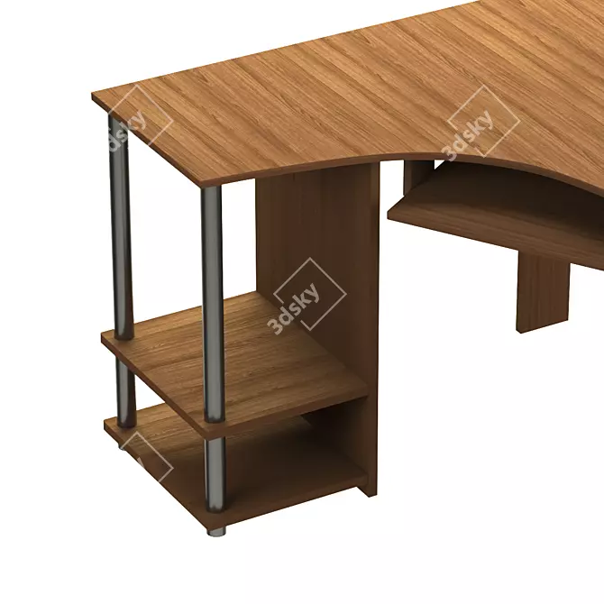 Elegant Computer Desk c237 3D model image 3