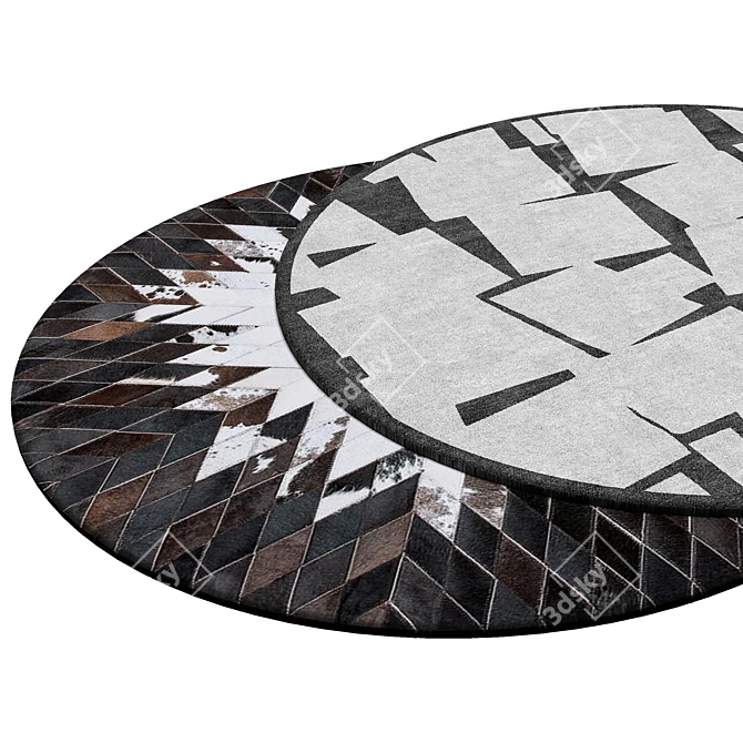 Circular Interior Rug 3D model image 2