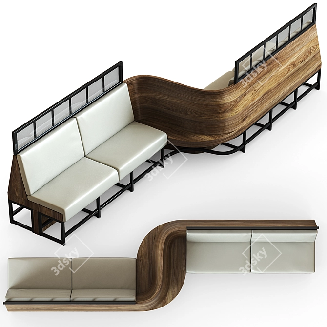 Modern Unwrapped Sofa 3D model image 2