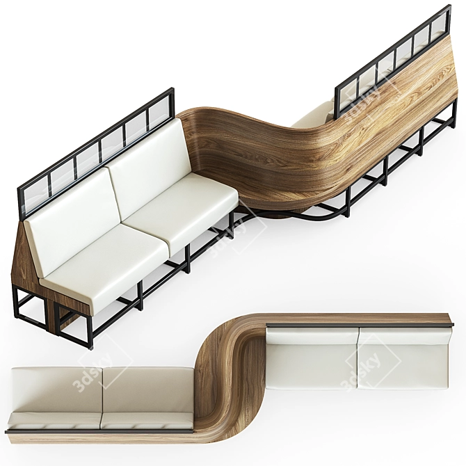 Modern Unwrapped Sofa 3D model image 4