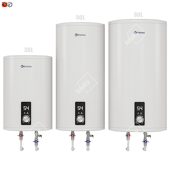 Thermex Solo Water Heater Set 3D model image 1