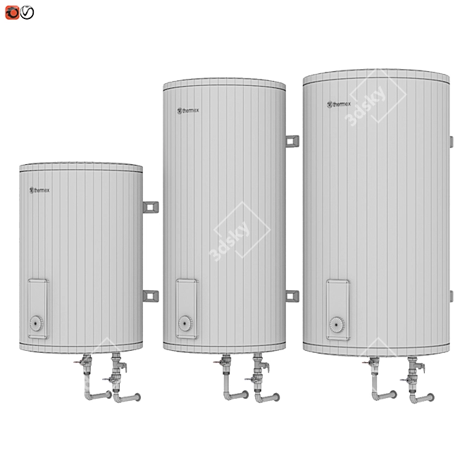 Thermex Solo Water Heater Set 3D model image 3