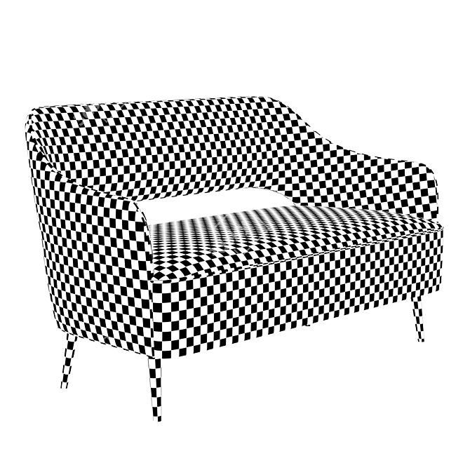 Elegant Collinet Scala Sofa 3D model image 4