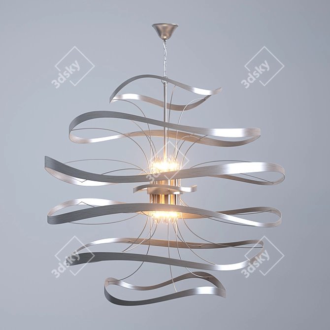 Elegant Divinare Volturn Pendant 3D model image 1