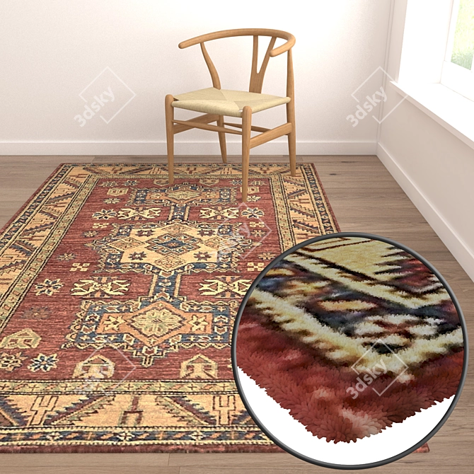 Luxury Carpet Set: Versatile Textures 3D model image 5