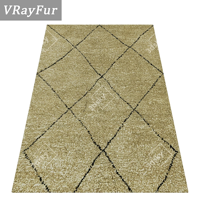 Luxury Vintage Carpets Set 3D model image 2