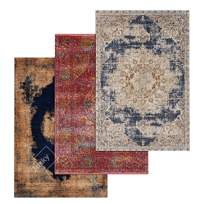 Elegant Carpet Set 1913 3D model image 1