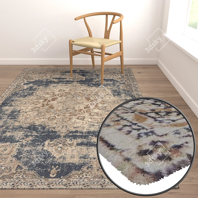 Elegant Carpet Set 1913 3D model image 5