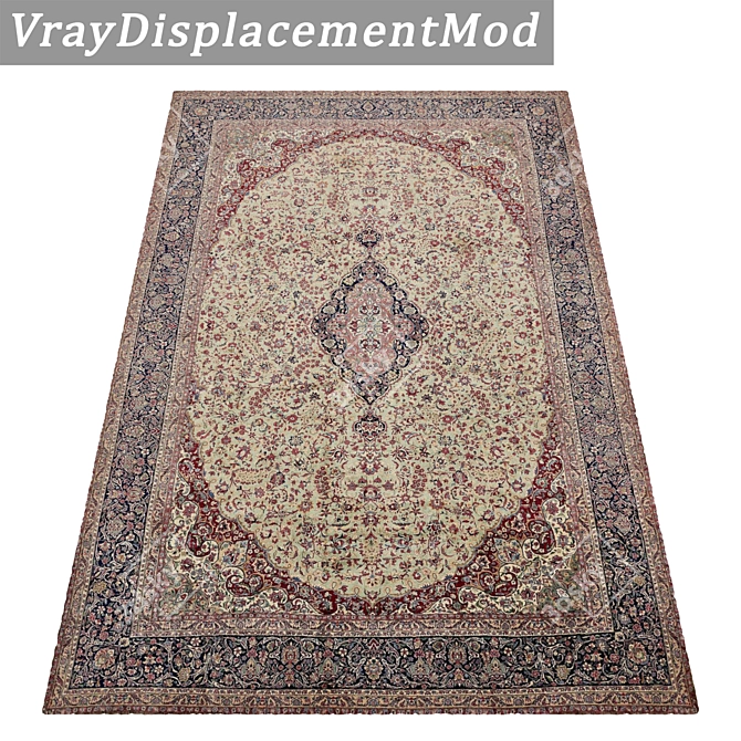 Title: Luxury Carpet Collection: Set of 3 High-Quality Textured Rugs 3D model image 3