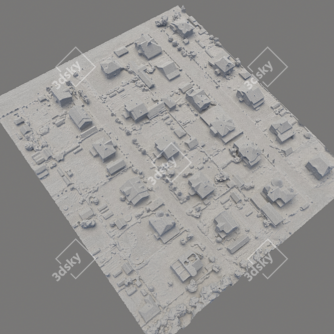 Title: 3D Aerial Landscape Model 3D model image 5