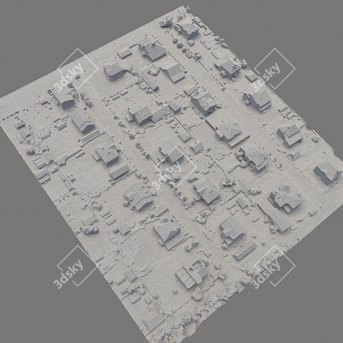 Title: High-altitude 3D Terrain Scan 3D model image 5