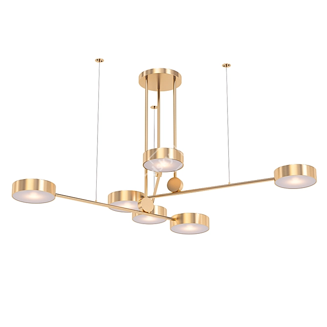 Sleek Zhishu Chandelier 3D model image 1